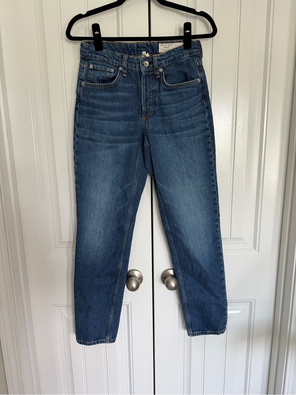 Rag & Bone Rosa Mid-Rise Boyfriend Jeans Medium Wash Premium Denim Size 23